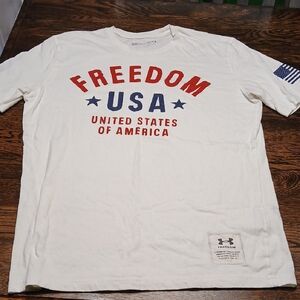 Under Armour White Freedom USA Tee